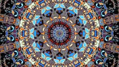 İplik soyut Sihir Birliği. Ezoterik kozmik mandala. Döngü görüntüleri.