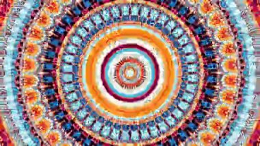 İplik soyut Sihir Birliği. Ezoterik kozmik mandala. Döngü görüntüleri.