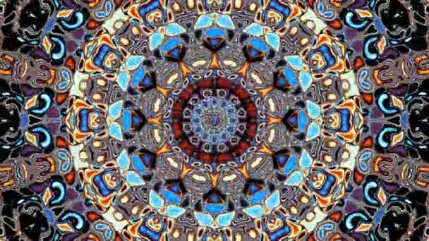 Girando Círculo Mágico Abstracto Mandala Cósmico Esotérico Imágenes Bucle — Vídeo de stock