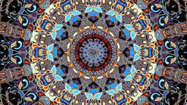 Girando Círculo Mágico Abstrato Mandala Cósmica Esotérica Imagens Loop — Vídeo de Stock