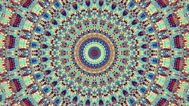 Girando Círculo Mágico Abstrato Mandala Cósmica Esotérica Imagens Loop — Vídeo de Stock