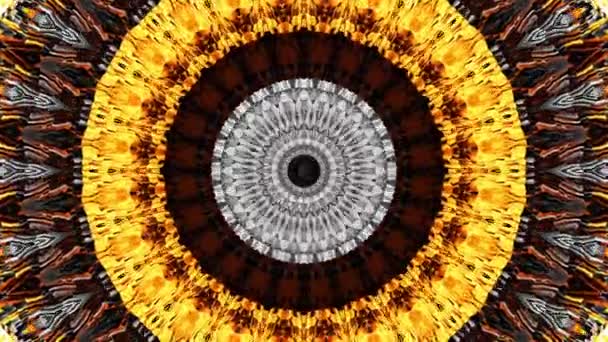 Cercle Magique Abstrait Tournant Mandala Cosmique Ésotérique Images Boucle — Video