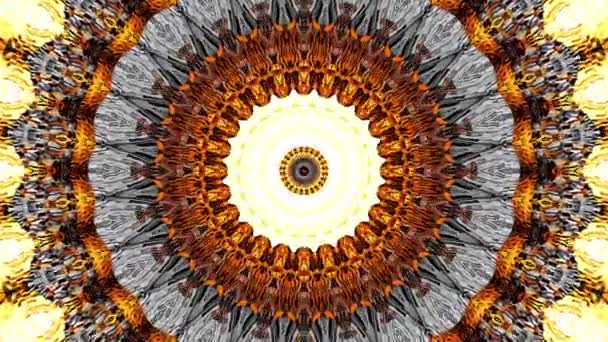 Spinning Absztrakt Bűvös Kör Ezoterikus Kozmikus Mandala Hurok Felvételek — Stock videók