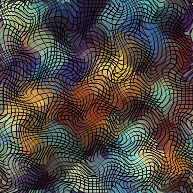 Dikişsiz kareli arka plan. Vektör görüntü geometrik tarzı