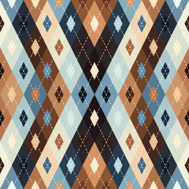 Argyle dikişsiz vektör desen arka plan.