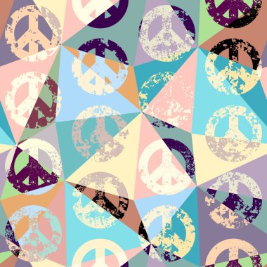 Barış işaretleri desen.