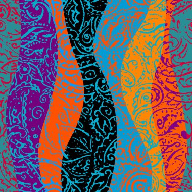 Grunge desenli desen kolaj patchwork tarzı.