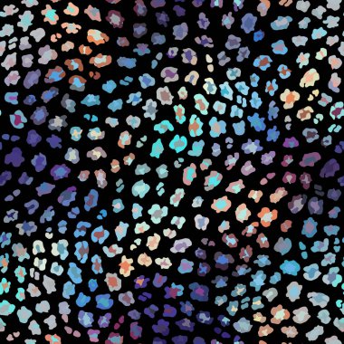 Dikişsiz hayvan leoparı doku deseni. Vektör görüntüsü.