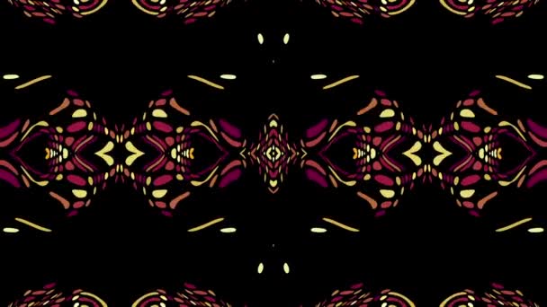Symmetrische Ornamentschleife Hintergrund — Stockvideo