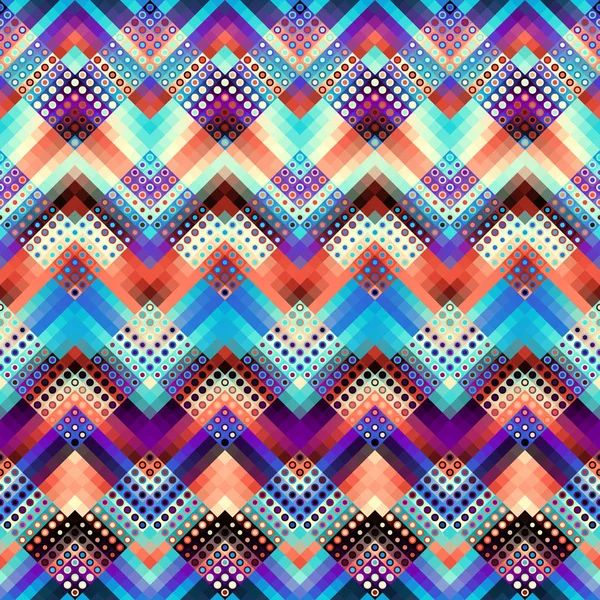 Sömlös bakgrund. Geometriskt abstrakt diagonalt mönster i låg poly pixel-stilen. — Stock vektor