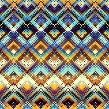 Sorunsuz arka plan. Geometrik soyut köşegen desen düşük Poli piksel sanat tarzı.