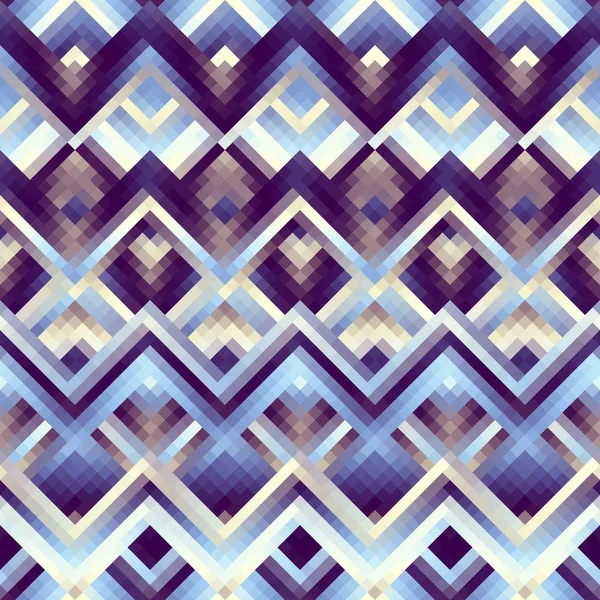 Fond sans couture. Schéma géométrique abstrait en diagonale dans un style pixel art bas . — Image vectorielle