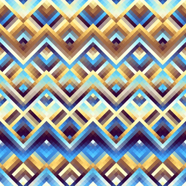 Nahtloser Hintergrund. geometrisches abstraktes Diagonalmuster im Low-Poly-Pixel-Kunststil. — Stockvektor