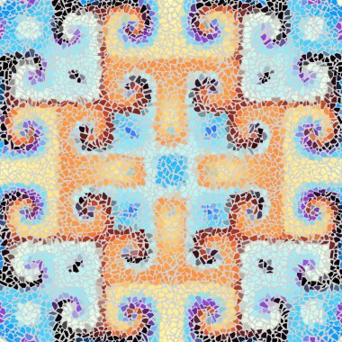 Kusursuz grunge soyut kare deseni. Grunge çatlaklarını boya.