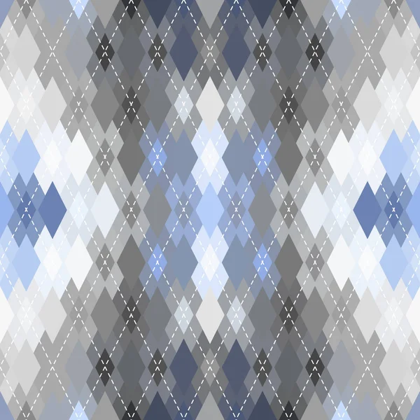 Argyle seamless vector pattern background. 마름모 의모 형. — 스톡 벡터