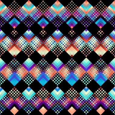 Sorunsuz arka plan. Geometrik soyut köşegen desen düşük Poli piksel sanat tarzı.