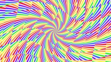 Gökkuşağı gay Flag beyaz arka planda animasyon.