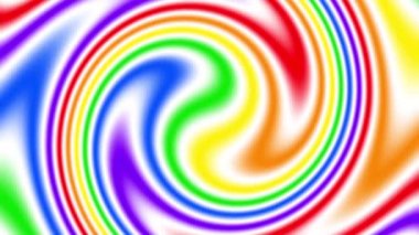 Gökkuşağı gay Flag beyaz arka planda animasyon.