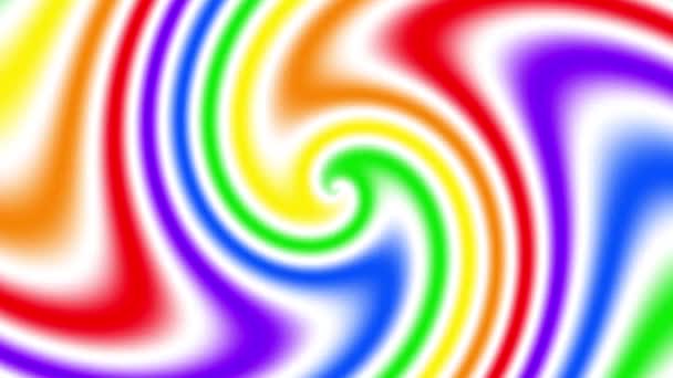 Rainbow Gay Flag Animation on white background. — Stock Video