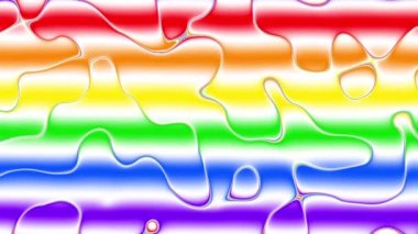 Gökkuşağı gay Flag beyaz arka planda animasyon.