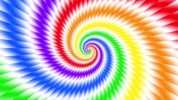 Rainbow ομοφυλοφιλική σημαία κινούμενα σχέδια σε λευκό φόντο. — Αρχείο Βίντεο