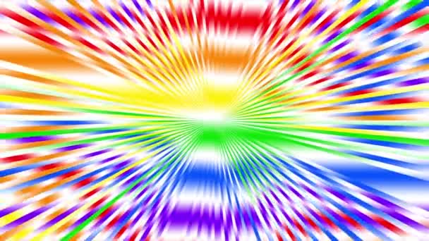 Regenboog Gay vlag animatie op witte achtergrond. — Stockvideo