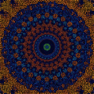 Dikişsiz mozaik sanat deseni. Vektör görüntüsü. Polka nokta.