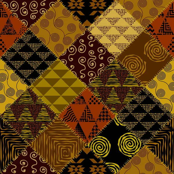 Patrón tribal étnico vectorial. Imagen de arte sin costura. — Vector de stock