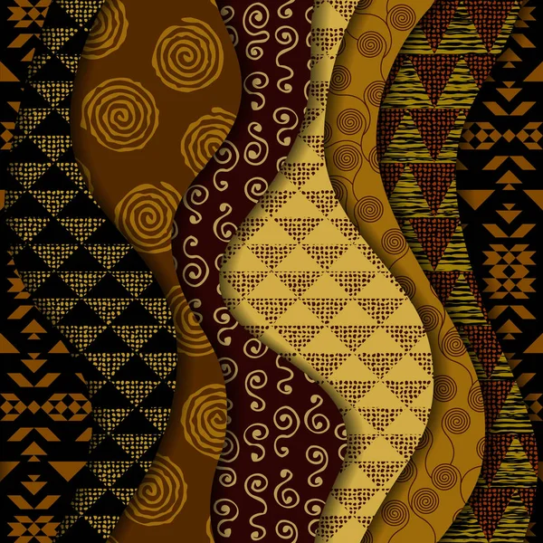 7.矢量族裔部落模式。无缝艺术图像. — 图库矢量图片