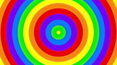 Gökkuşağı gay Flag beyaz arka planda animasyon.