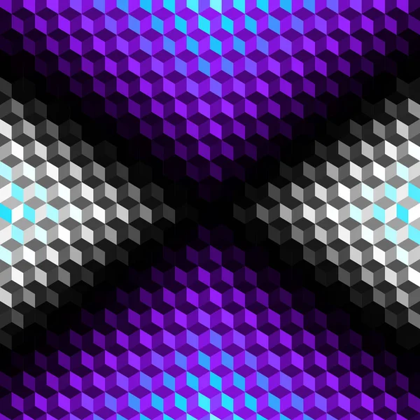 Geometrische naadloze patroon van een kubussen in lage polystijl. — Stockvector