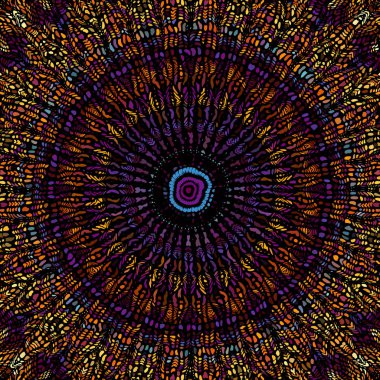 Vektör mozaik sanat desen. Eğri mozaik görüntü