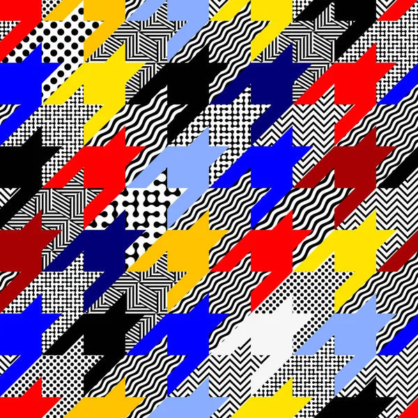 Klassieke polka dot patroon in een lappendeken collage stijl. — Stockvector
