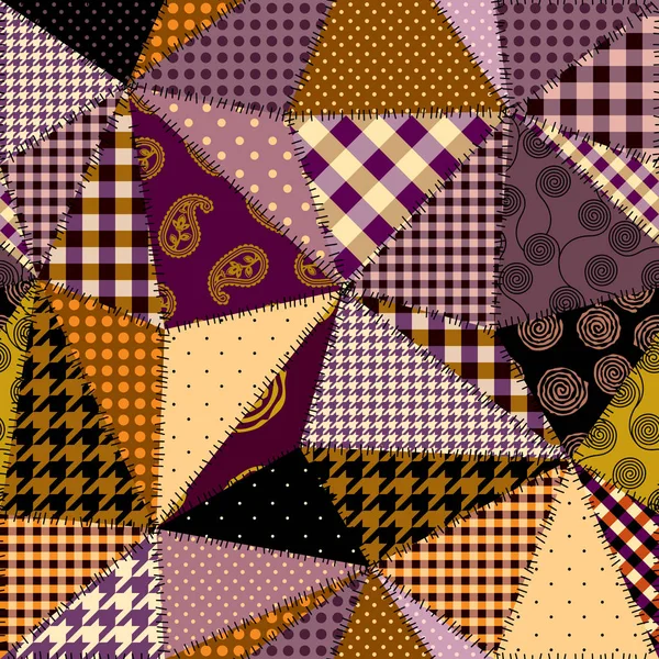 Motif textile Patchwork. fond de conception de matelassage sans couture. — Image vectorielle