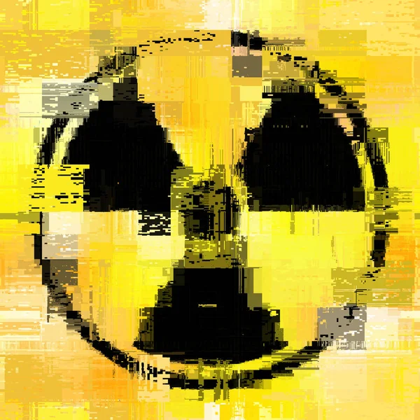 Signer radiation sur fond jaune grunge. Illustration vectorielle . — Image vectorielle