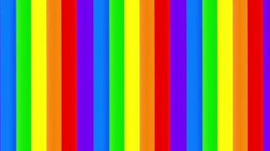 Gökkuşağı gay Flag beyaz arka planda animasyon.