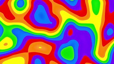 Gökkuşağı gay Flag beyaz arka planda animasyon.