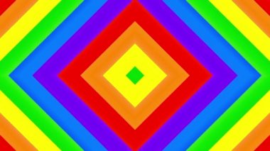 Gökkuşağı gay Flag beyaz arka planda animasyon.