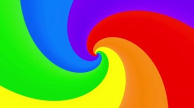 Gökkuşağı gay Flag beyaz arka planda animasyon.