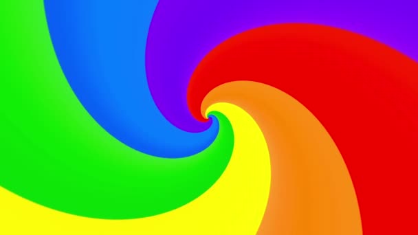 Regenbogen Homosexuell Flagge Animation auf weißem Hintergrund. — Stockvideo