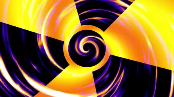 Simbol nuklir berkedip loop ikon — Stok Video