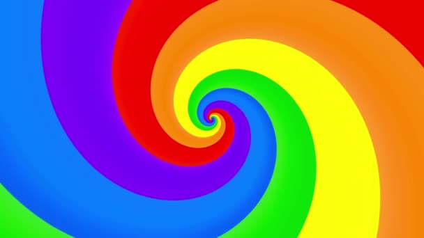 Rainbow Gay Flag Animación sobre fondo blanco . — Vídeos de Stock