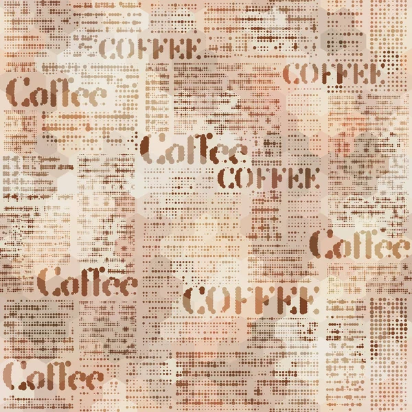Coffee. Abstract coffee beans on brown background — Stock Vector