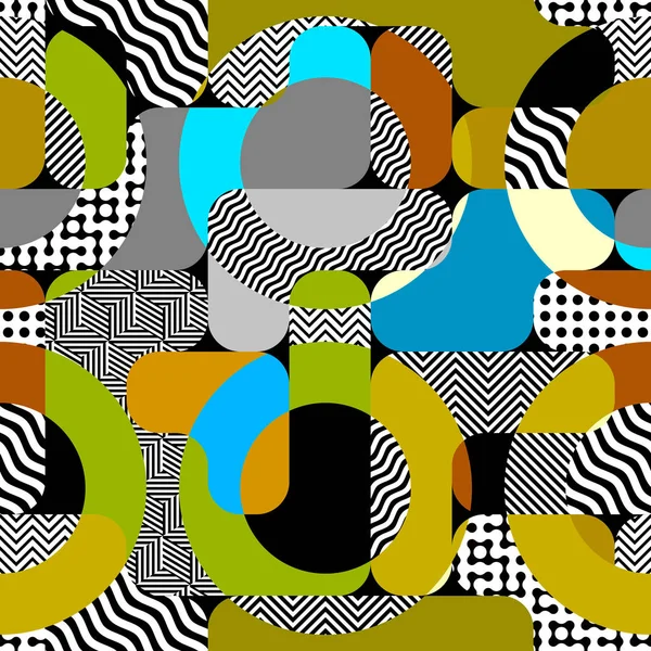 Modèle classique à pois dans un style de collage patchwork . — Image vectorielle