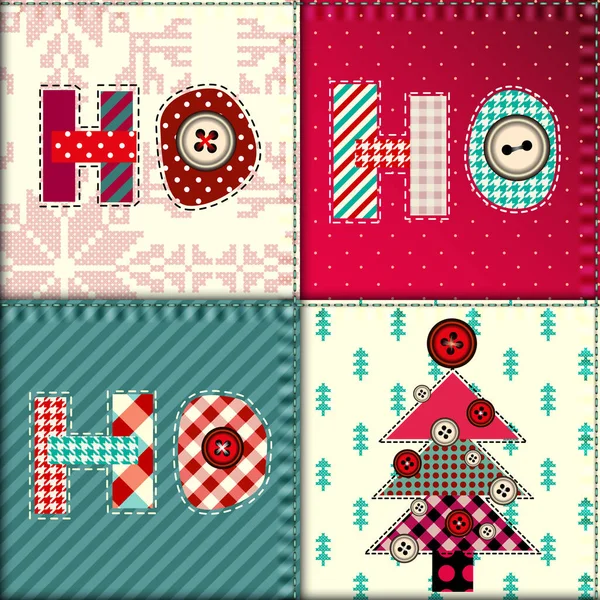 Patchwork textiel patroon. Naadloze quiltontwerp achtergrond. — Stockvector