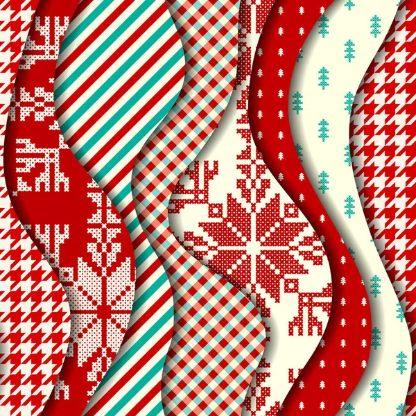 Patrón textil patchwork. Fondo de diseño de acolchado sin costuras. — Vector de stock