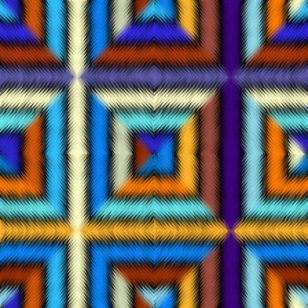 Padrão Sem Emenda Triângulos Imitação Textura Tapete Ornamental Abstrata Imagem — Vetor de Stock