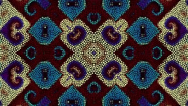 Symmetrische abstracte psychedelische lus achtergrond — Stockvideo