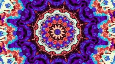 Süslü klasik mozaik sanat çemberini retro tarzda dönüştürüyorum. Kusursuz döngü görüntüsü.