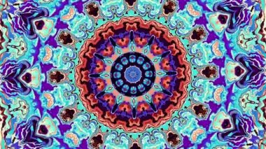 Süslü klasik mozaik sanat çemberini retro tarzda dönüştürüyorum. Kusursuz döngü görüntüsü.